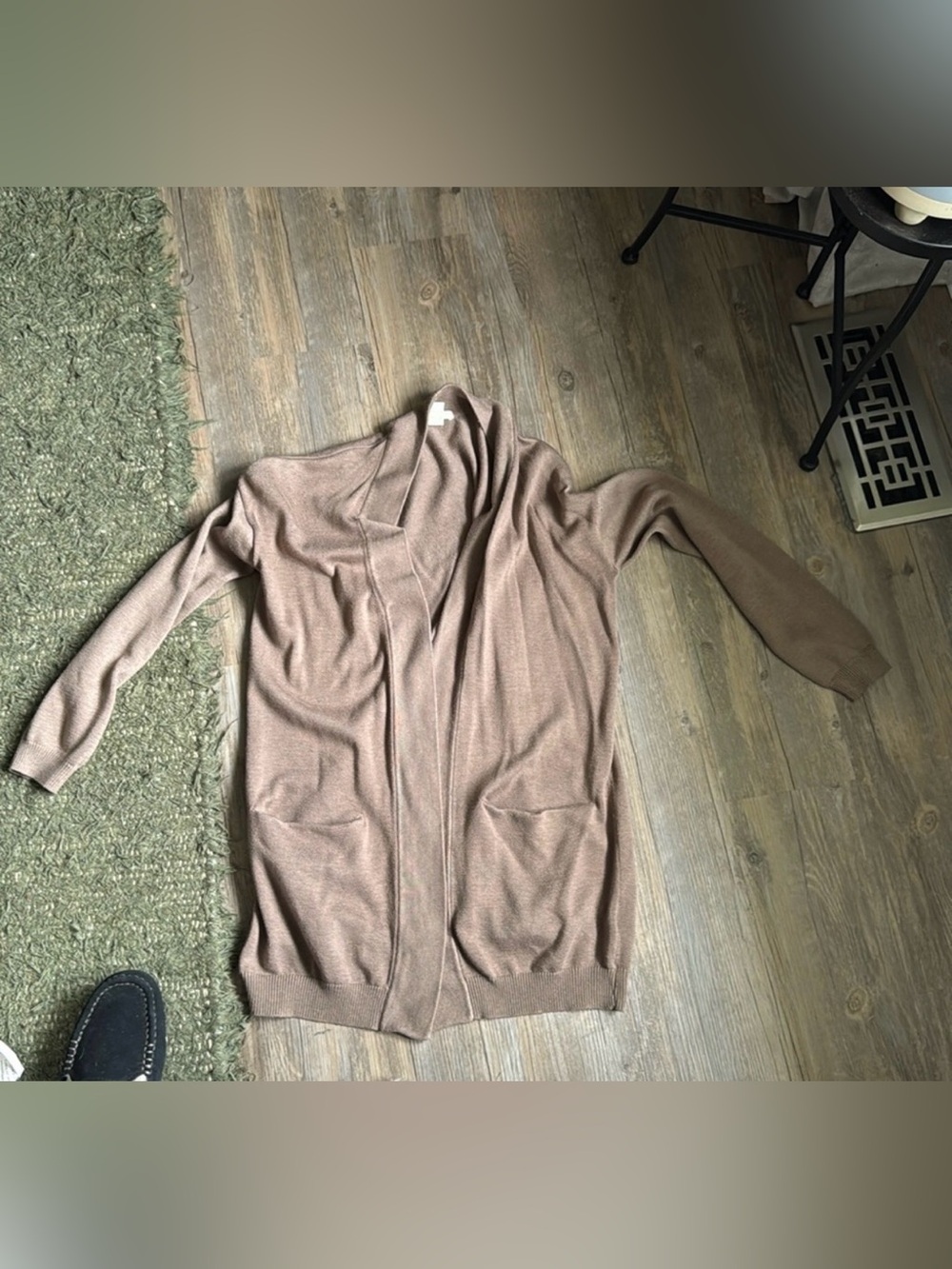 H&M Fine-Knit Open-Front Long Cardigan